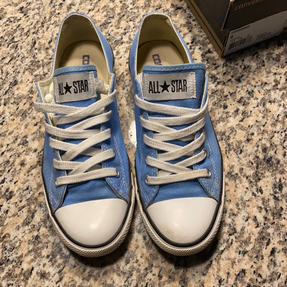 Low Top Light Blue Converse Sneakers